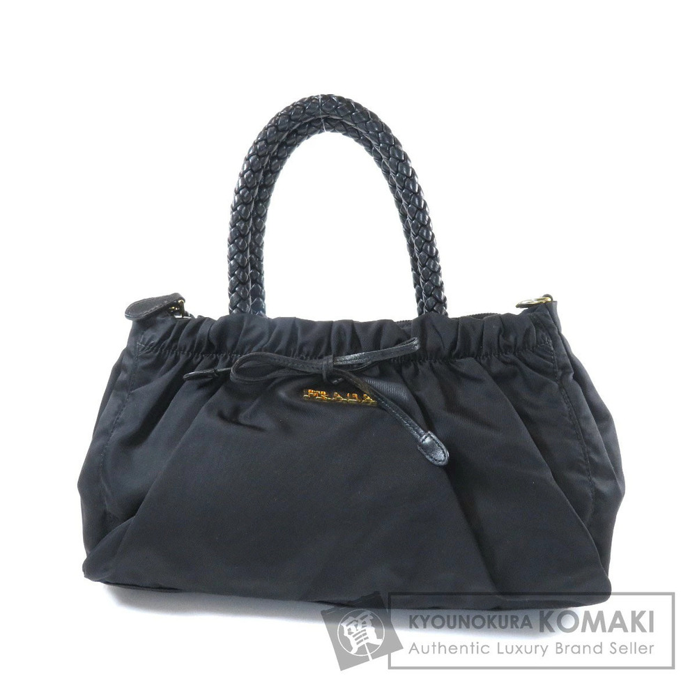 Prada Tessuto Bow Handbag black